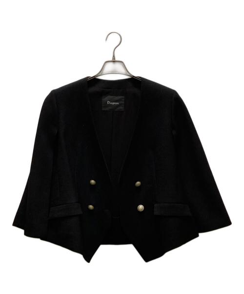 Diagram GRACE CONTINENTAL（ダイアグラム グレースコンチネンタル）Diagram GRACE CONTINENTAL (ダイアグラム グレースコンチネンタル) ケープスリーブジャケット ブラック サイズ:38の古着・服飾アイテム