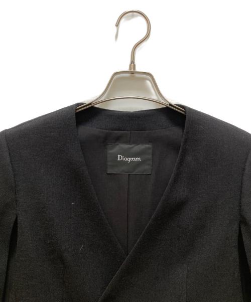 Diagram GRACE CONTINENTAL（ダイアグラム グレースコンチネンタル）Diagram GRACE CONTINENTAL (ダイアグラム グレースコンチネンタル) ケープスリーブジャケット ブラック サイズ:38の古着・服飾アイテム