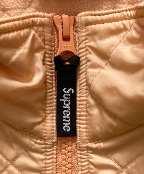 SUPREME（シュプリーム）Supreme (シュプリーム) アーチロゴ キルティング ハーフジッププルオーバー イエロー サイズ:Mの古着・服飾アイテム