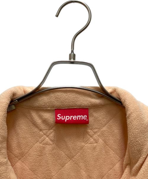 SUPREME（シュプリーム）Supreme (シュプリーム) アーチロゴ キルティング ハーフジッププルオーバー イエロー サイズ:Mの古着・服飾アイテム