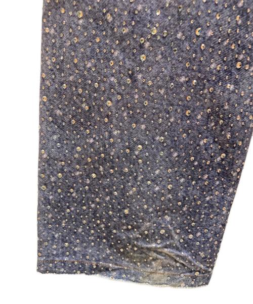 BIRTH OF ROYAL CHILD（バース オブ ロイヤル チャイルド）Birth Of Royal Child (バース オブ ロイヤル チャイルド) ラインストーン ジーンズ ブルー サイズ:Ⅼの古着・服飾アイテム