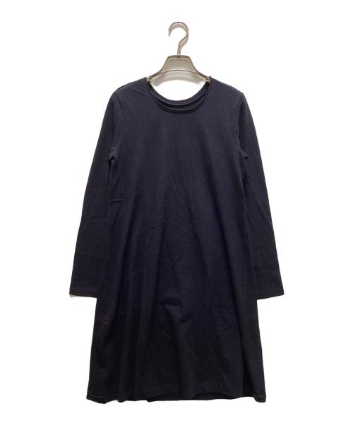 45rpm（45アールピーエム）45rpm (45アールピーエム) コットンカットソーワンピース ネイビー サイズ:２の古着・服飾アイテム