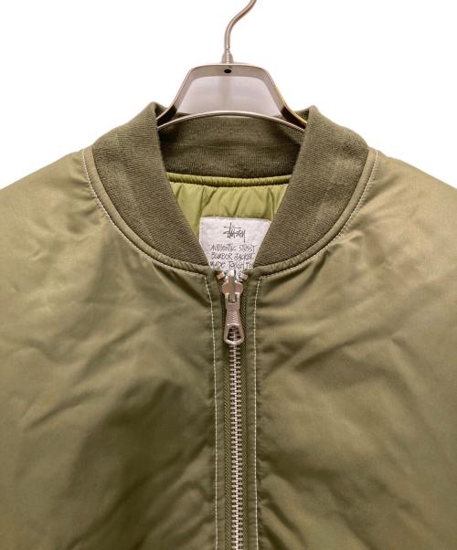 stussy（ステューシー）stussy (ステューシー) リバーシブルボンバージャケット グリーン サイズ:Lの古着・服飾アイテム