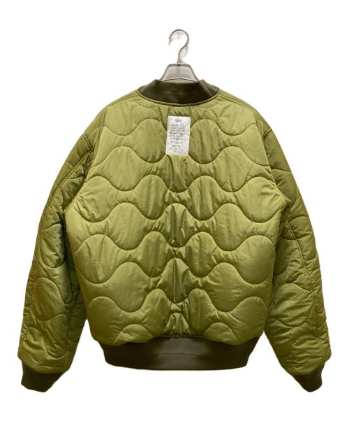stussy（ステューシー）stussy (ステューシー) リバーシブルボンバージャケット グリーン サイズ:Lの古着・服飾アイテム