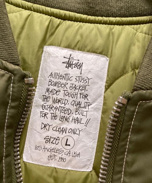 stussy（ステューシー）stussy (ステューシー) リバーシブルボンバージャケット グリーン サイズ:Lの古着・服飾アイテム