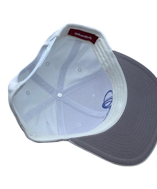 HIDE AND SEEK（ハイドアンドシーク）HIDE AND SEEK (ハイドアンドシーク) ONE OZ BASEBALL CAP ホワイトの古着・服飾アイテム