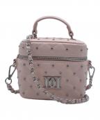 darichダーリッチ）の古着「キルティングビジュースクエアミニバッグ」｜ピンク