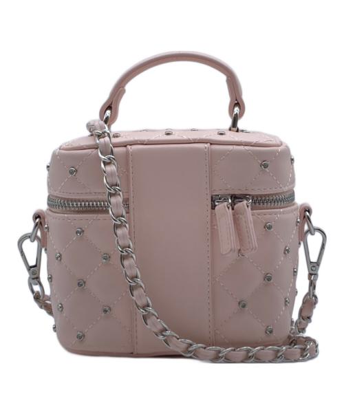 darich（ダーリッチ）darich (ダーリッチ) キルティングビジュースクエアミニバッグ ピンクの古着・服飾アイテム