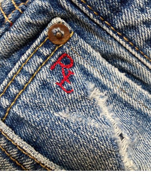 POLO RALPH LAUREN（ポロ・ラルフローレン）POLO RALPH LAUREN (ポロ・ラルフローレン) パッチワーク リペア加工デニムパンツ インディゴ サイズ:32/32の古着・服飾アイテム