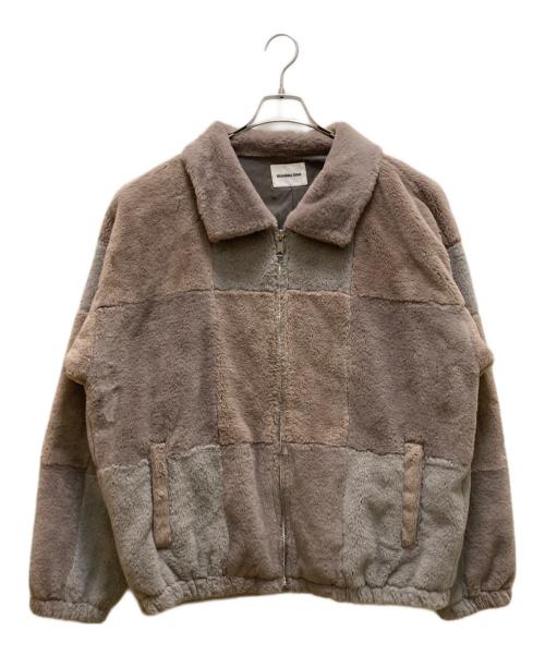 MONKEY TIME（モンキータイム）MONKEY TIME (モンキータイム) フェイクファーチェックジャケット ベージュ サイズ:XLの古着・服飾アイテム