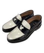 ZARA×DISNEY×Harry Lambertザラ×ディズニー×ハリー・ランバート）の古着「コラボコインローファー」｜ブラック×ホワイト