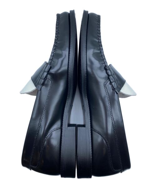 ZARA（ザラ）ZARA (ザラ) Disney (ディズニー) Harry Lambert (ハリー・ランバート) コラボコインローファー ブラック×ホワイト サイズ:45の古着・服飾アイテム