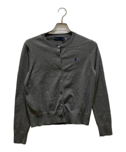 POLO RALPH LAUREN（ポロ・ラルフローレン）POLO RALPH LAUREN (ポロ・ラルフローレン) クルーネックニットカーディガン グレー サイズ:Mの古着・服飾アイテム