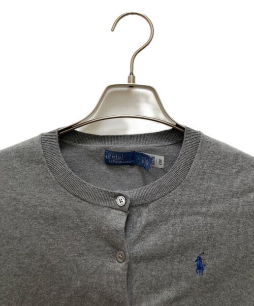 POLO RALPH LAUREN（ポロ・ラルフローレン）POLO RALPH LAUREN (ポロ・ラルフローレン) クルーネックニットカーディガン グレー サイズ:Mの古着・服飾アイテム