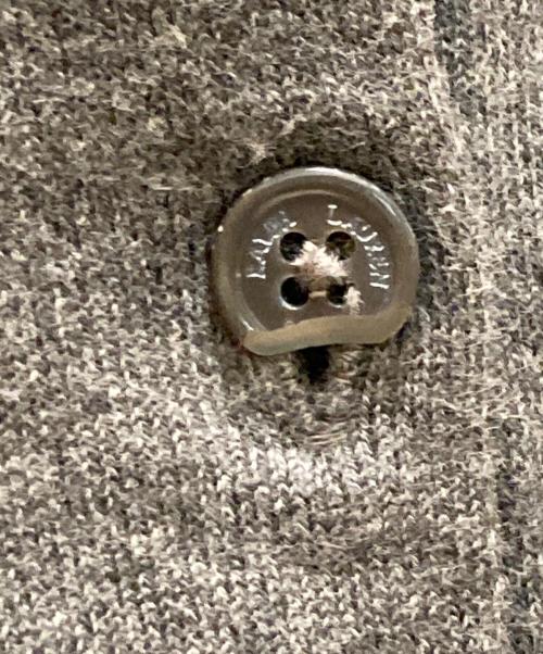 POLO RALPH LAUREN（ポロ・ラルフローレン）POLO RALPH LAUREN (ポロ・ラルフローレン) クルーネックニットカーディガン グレー サイズ:Mの古着・服飾アイテム