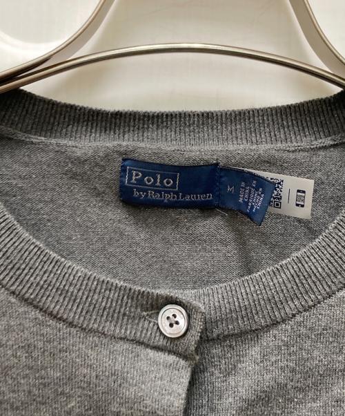 POLO RALPH LAUREN（ポロ・ラルフローレン）POLO RALPH LAUREN (ポロ・ラルフローレン) クルーネックニットカーディガン グレー サイズ:Mの古着・服飾アイテム