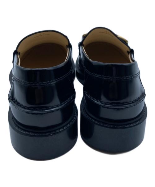 TOD'S（トッズ）TOD'S (トッズ) オックスフォード ケイトレザーローファー ブラック サイズ:37の古着・服飾アイテム