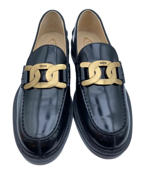 TOD'S（トッズ）TOD'S (トッズ) オックスフォード ケイトレザーローファー ブラック サイズ:37の古着・服飾アイテム