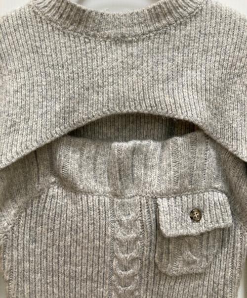 AND MARY（アンドマリー）AND MARY (アンドマリー) ハンドニット セットドレス グレー サイズ:FREEの古着・服飾アイテム
