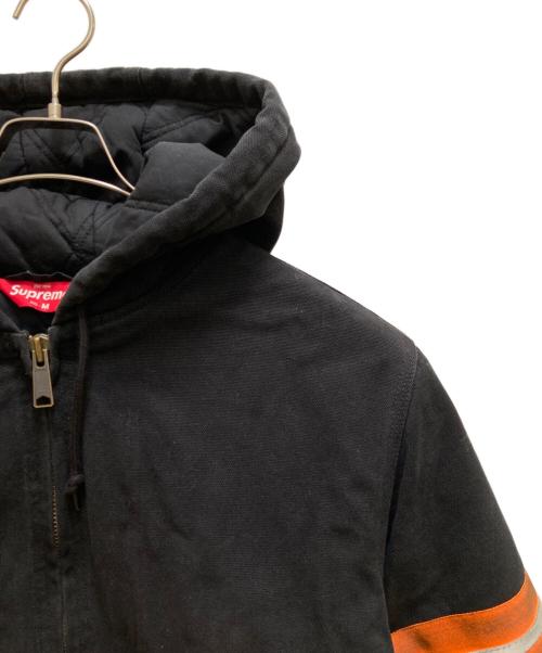SUPREME（シュプリーム）SUPREME (シュプリーム) リフレクティブストライプ フーデッドワークジャケット ブラック サイズ:Mの古着・服飾アイテム