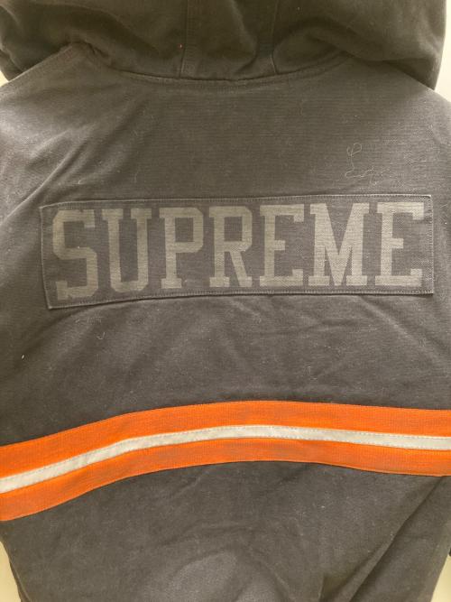 SUPREME（シュプリーム）SUPREME (シュプリーム) リフレクティブストライプ フーデッドワークジャケット ブラック サイズ:Mの古着・服飾アイテム