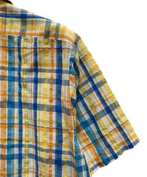 ARROW（アロー）ARROW (アロー) 70s コットンポリチェックシャツ イエロー サイズ:Ⅼの古着・服飾アイテム
