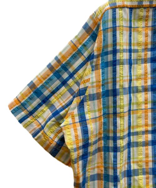 ARROW（アロー）ARROW (アロー) 70s コットンポリチェックシャツ イエロー サイズ:Ⅼの古着・服飾アイテム