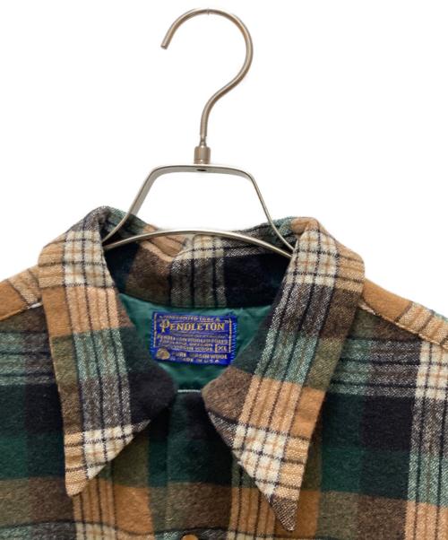 PENDLETON（ペンドルトン）PENDLETON (ペンドルトン) ヴィンテージチェックボードシャツ ブラウン×ブラック サイズ:XLの古着・服飾アイテム