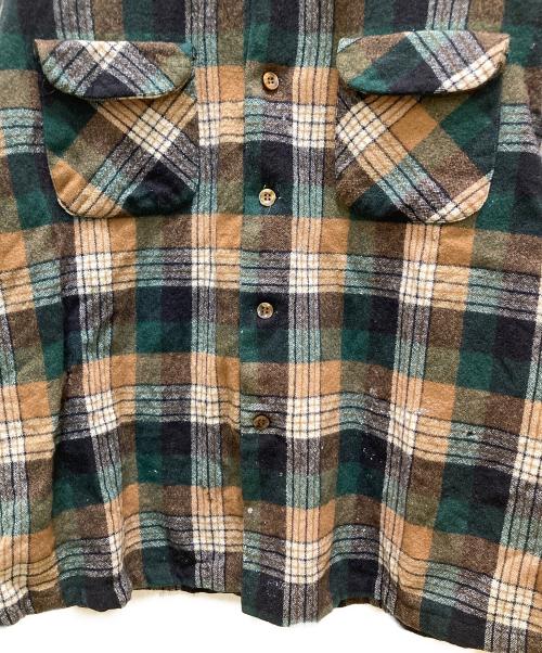 PENDLETON（ペンドルトン）PENDLETON (ペンドルトン) ヴィンテージチェックボードシャツ ブラウン×ブラック サイズ:XLの古着・服飾アイテム