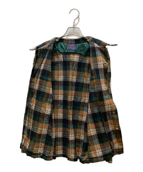 PENDLETON（ペンドルトン）PENDLETON (ペンドルトン) ヴィンテージチェックボードシャツ ブラウン×ブラック サイズ:XLの古着・服飾アイテム