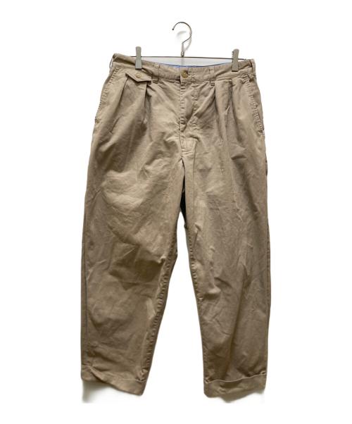 BEAMS PLUS（ビームスプラス）BEAMS PLUS (ビームスプラス) 2タックワイドテーパードチノパンツ ベージュ サイズ:Mの古着・服飾アイテム