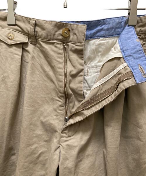 BEAMS PLUS（ビームスプラス）BEAMS PLUS (ビームスプラス) 2タックワイドテーパードチノパンツ ベージュ サイズ:Mの古着・服飾アイテム