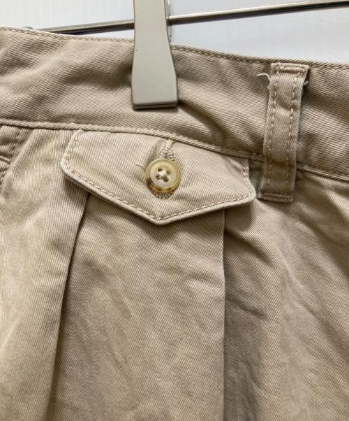 BEAMS PLUS（ビームスプラス）BEAMS PLUS (ビームスプラス) 2タックワイドテーパードチノパンツ ベージュ サイズ:Mの古着・服飾アイテム