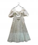 HER LIP TOハーリップトゥ）の古着「Papillon Stripe Shirt Dress」｜ホワイト