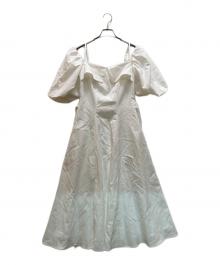 HER LIP TO（ハーリップトゥ）の古着「Papillon Stripe Shirt Dress」｜ホワイト