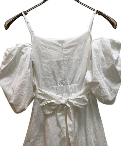 HER LIP TO（ハーリップトゥ）HER LIP TO (ハーリップトゥ) Papillon Stripe Shirt Dress ホワイト サイズ:Sの古着・服飾アイテム