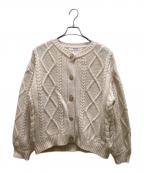 HER LIP TOハーリップトゥ）の古着「H Boa Cable Knit Cardigan」｜ベージュ