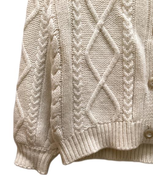 HER LIP TO（ハーリップトゥ）Her lip to (ハーリップトゥ) H Boa Cable Knit Cardigan ベージュ サイズ:Sの古着・服飾アイテム