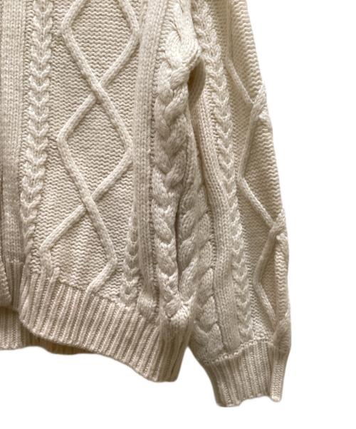 HER LIP TO（ハーリップトゥ）Her lip to (ハーリップトゥ) H Boa Cable Knit Cardigan ベージュ サイズ:Sの古着・服飾アイテム