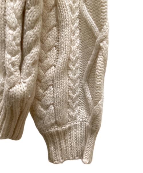 HER LIP TO（ハーリップトゥ）Her lip to (ハーリップトゥ) H Boa Cable Knit Cardigan ベージュ サイズ:Sの古着・服飾アイテム