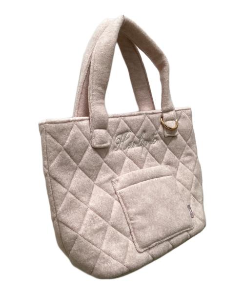 HER LIP TO（ハーリップトゥ）Her lip to (ハーリップトゥ) Diamond Quilted Tote Bag ピンクの古着・服飾アイテム