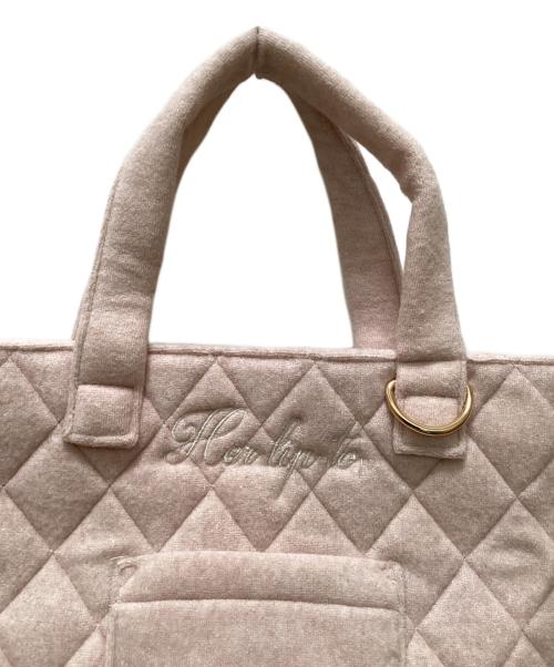 HER LIP TO（ハーリップトゥ）Her lip to (ハーリップトゥ) Diamond Quilted Tote Bag ピンクの古着・服飾アイテム