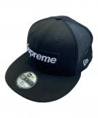 New Era×SUPREMEニューエラ×シュプリーム）の古着「コラボボックスロゴメッシュキャップ」｜ブラック