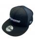 New Era（ニューエラ）の古着「コラボボックスロゴメッシュキャップ」｜ブラック