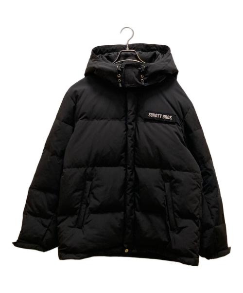 Schott（ショット）Schott (ショット) クラシック 2トーン ダウンジャケット ブラック サイズ: Lの古着・服飾アイテム