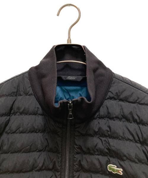LACOSTE（ラコステ）LACOSTE (ラコステ) リブニットスタンドカラーダウンジャケット ブラック サイズ:Mの古着・服飾アイテム