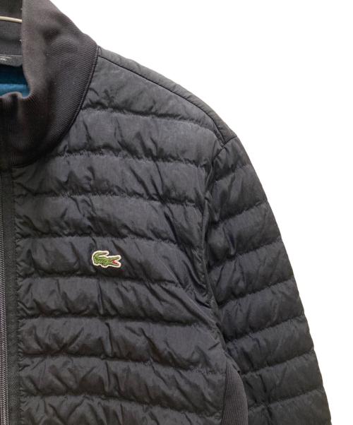 LACOSTE（ラコステ）LACOSTE (ラコステ) リブニットスタンドカラーダウンジャケット ブラック サイズ:Mの古着・服飾アイテム