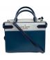 Kate Spade（ケイトスペード）の古着「ステイシー カラーブロック スモール サッチェル」｜グリーン×ホワイト