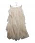 COCODEAL (ココディール) チュールエスカルゴフリルフレアスカート ベージュ サイズ:2：7000円