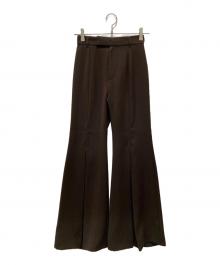 anuans（アニュアンス）の古着「ダブルクロスボックスタックパンツ」｜ブラウン